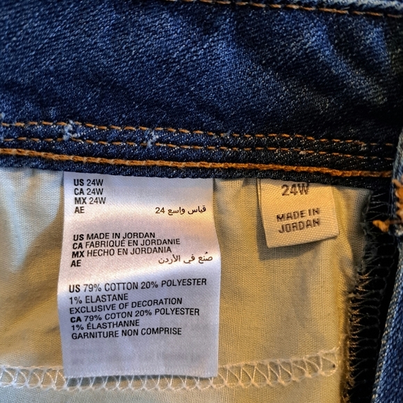 Style & Co women's size 24W dark wash jeans with stretch, EUC - Picture 6 of 6